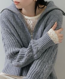 ハーフジップ」に該当するニット/セーター（グレー/灰色系・無地