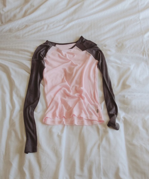 FUULLY STUDIO(フーリィーステューディオ)の「シアーラグランロングスリーブTEE(Tシャツ/カットソー・レディース・ライトブルー/ピンク・FREE)」の15枚目の写真