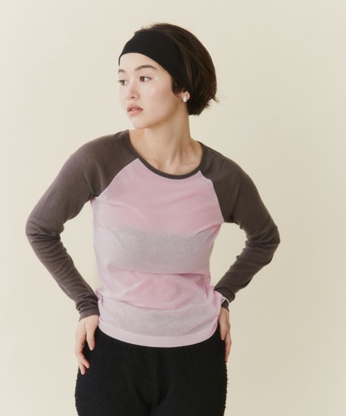 FUULLY STUDIO(フーリィーステューディオ)の「シアーラグランロングスリーブTEE(Tシャツ/カットソー・レディース・ライトブルー/ピンク・FREE)」の18枚目の写真