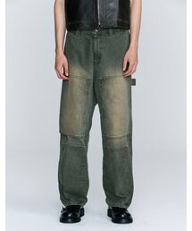 HEUTE（ホイテ）の「HET WASHED WORK PANTS (KHAKI)（デニムパンツ）」