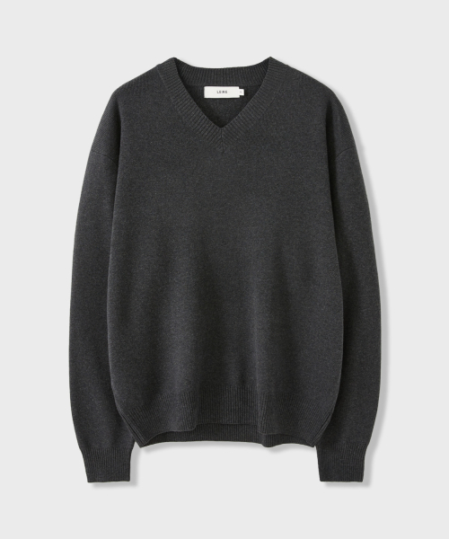 LEIRE（ルアール）の「ピュアコットンVネックニット[チャコール]（ニット/セーター・レディース・その他・X-LARGE/LARGE/MEDIUM）」の5枚目の写真