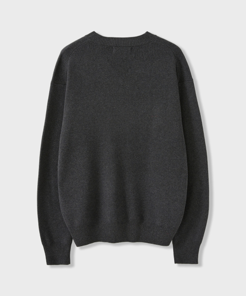 LEIRE（ルアール）の「ピュアコットンVネックニット[チャコール]（ニット/セーター・レディース・その他・X-LARGE/LARGE/MEDIUM）」の4枚目の写真