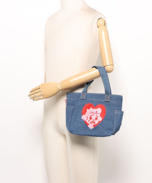 OSAMU GOODS（オサムグッズ）の「OSAMU GOODS/オサムグッズ　EDWINコラボトート（トートバッグ・レディース・レッド・ONE SIZE）」の5枚目の写真