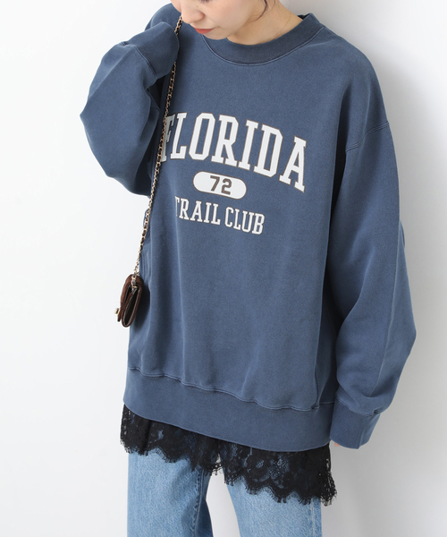 JOURNAL STANDARD relume（ジャーナルスタンダード　レリューム）の「［26SS新作］ヴィンテージロゴスウェット（スウェット・レディース・グレー/ネイビー/ピンク・FREE）」の8枚目の写真