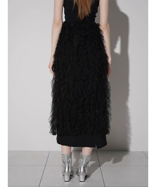 :ETHROF(イーサオブ)の「FRILLS TULLE WRAP NARROW SKIRT(スカート・レディース・ブラック・MEDIUM)」の18枚目の写真