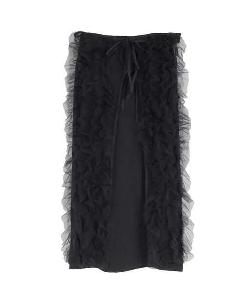 :ETHROF(イーサオブ)の「FRILLS TULLE WRAP NARROW SKIRT(スカート・レディース・ブラック・MEDIUM)」の22枚目の写真