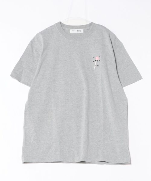 TOGA TOO(トーガトゥ)の「TOGA TOO Embroidery T-shirt(Tシャツ/カットソー・レディース・ネイビー/ダークグレー/グレー・MEDIUM/SMALL/LARGE)」の6枚目の写真