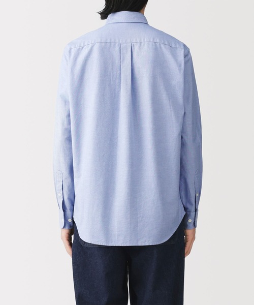 無印良品（ムジルシリョウヒン）の「紳士　洗いざらしオックスボタンダウン長袖シャツ（シャツ/ブラウス・メンズ・スモーキーグリーン系/ダークグレー/ネイビー/サックスブルー/ホワイト・S/XL/M/L）」の13枚目の写真