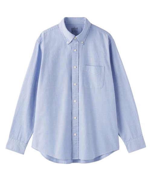 無印良品（ムジルシリョウヒン）の「紳士　洗いざらしオックスボタンダウン長袖シャツ（シャツ/ブラウス・メンズ・スモーキーグリーン系/ダークグレー/ネイビー/サックスブルー/ホワイト・S/XL/M/L）」の10枚目の写真