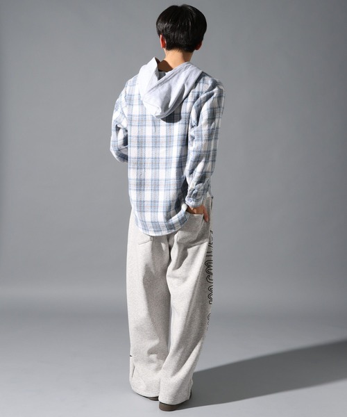 LAND MUSEUM（ランドミュージアム）の「LAND MUSEUM／スターサイドスウェットパンツ（裏起毛）（スウェットパンツ・メンズ・グレー/ブラック・MEDIUM/LARGE）」の6枚目の写真