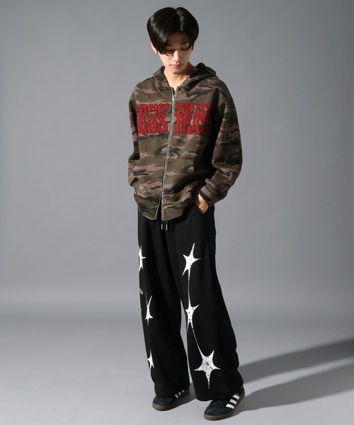 LAND MUSEUM（ランドミュージアム）の「LAND MUSEUM／スターサイドスウェットパンツ（裏起毛）（スウェットパンツ・メンズ・グレー/ブラック・MEDIUM/LARGE）」の13枚目の写真