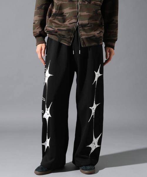 LAND MUSEUM（ランドミュージアム）の「LAND MUSEUM／スターサイドスウェットパンツ（裏起毛）（スウェットパンツ・メンズ・グレー/ブラック・MEDIUM/LARGE）」の15枚目の写真