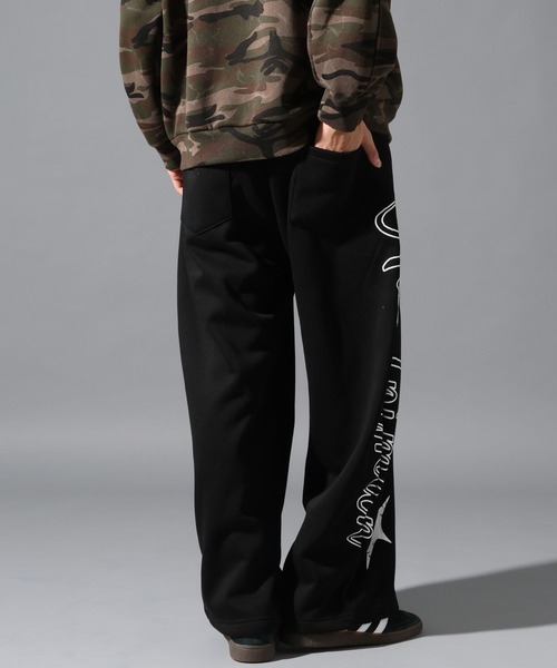 LAND MUSEUM（ランドミュージアム）の「LAND MUSEUM／スターサイドスウェットパンツ（裏起毛）（スウェットパンツ・メンズ・グレー/ブラック・MEDIUM/LARGE）」の18枚目の写真