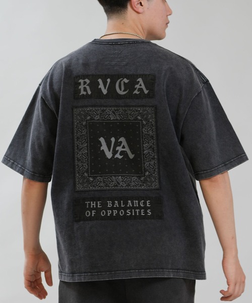 RVCA（ルーカ）の「【ムラサキスポーツ限定】RVCA/ルーカ 半袖 Tシャツ OE BANDANA BALANCE PATCH BG041P02（Tシャツ/カットソー・メンズ・スミクロ/ブラック/カーキブラウン/ホワイト・S/L/M）」の3枚目の写真