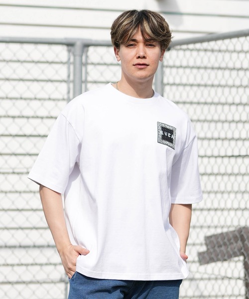 RVCA（ルーカ）の「【ムラサキスポーツ限定】RVCA/ルーカ 半袖 Tシャツ OE BANDANA BALANCE PATCH BG041P02（Tシャツ/カットソー・メンズ・スミクロ/ブラック/カーキブラウン/ホワイト・S/L/M）」の5枚目の写真