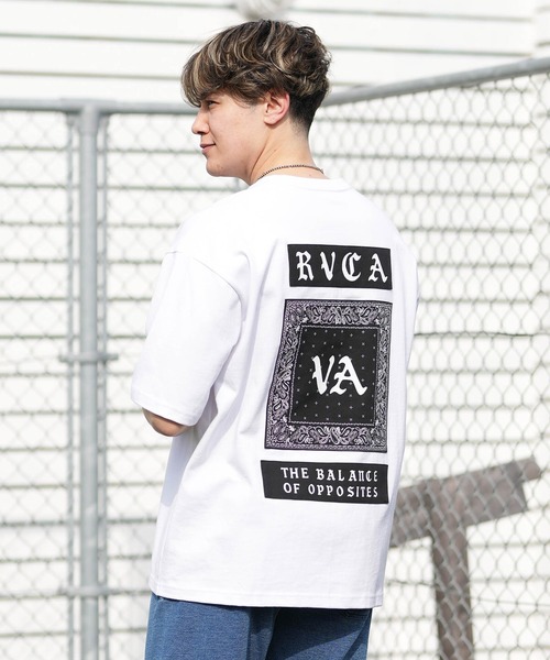 RVCA（ルーカ）の「【ムラサキスポーツ限定】RVCA/ルーカ 半袖 Tシャツ OE BANDANA BALANCE PATCH BG041P02（Tシャツ/カットソー・メンズ・スミクロ/ブラック/カーキブラウン/ホワイト・S/L/M）」の6枚目の写真