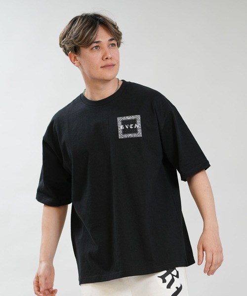 RVCA（ルーカ）の「【ムラサキスポーツ限定】RVCA/ルーカ 半袖 Tシャツ OE BANDANA BALANCE PATCH BG041P02（Tシャツ/カットソー・メンズ・スミクロ/ブラック/カーキブラウン/ホワイト・S/L/M）」の9枚目の写真