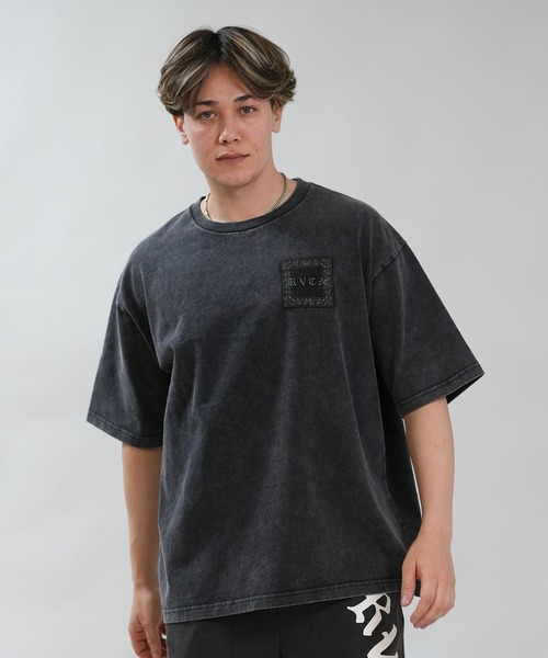 RVCA（ルーカ）の「【ムラサキスポーツ限定】RVCA/ルーカ 半袖 Tシャツ OE BANDANA BALANCE PATCH BG041P02（Tシャツ/カットソー・メンズ・スミクロ/ブラック/カーキブラウン/ホワイト・S/L/M）」の13枚目の写真
