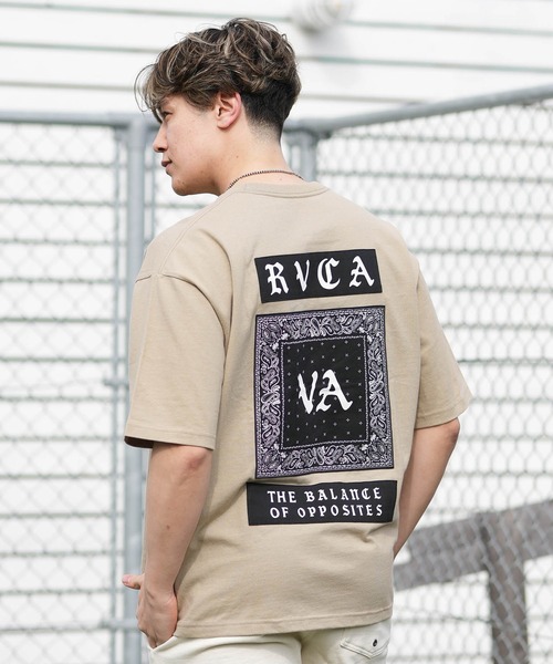 RVCA（ルーカ）の「【ムラサキスポーツ限定】RVCA/ルーカ 半袖 Tシャツ OE BANDANA BALANCE PATCH BG041P02（Tシャツ/カットソー・メンズ・スミクロ/ブラック/カーキブラウン/ホワイト・S/L/M）」の18枚目の写真