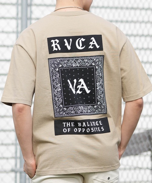 RVCA（ルーカ）の「【ムラサキスポーツ限定】RVCA/ルーカ 半袖 Tシャツ OE BANDANA BALANCE PATCH BG041P02（Tシャツ/カットソー・メンズ・スミクロ/ブラック/カーキブラウン/ホワイト・S/L/M）」の22枚目の写真