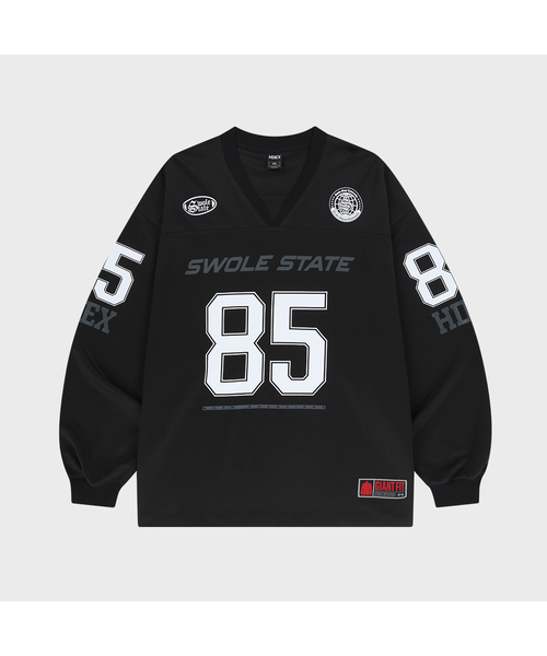 HDEX(エイチデックス)の「ジャイアントフィットラグビージャージロングスリーブ(Tシャツ/カットソー・メンズ・ホワイト/ブラック/ネイビー・MEDIUM/LARGE/X-LARGE/SMALL/2XL)」の3枚目の写真
