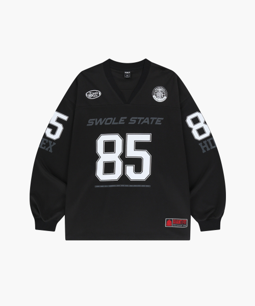 HDEX(エイチデックス)の「ジャイアントフィットラグビージャージロングスリーブ(Tシャツ/カットソー・メンズ・ホワイト/ブラック/ネイビー・MEDIUM/LARGE/X-LARGE/SMALL/2XL)」の4枚目の写真