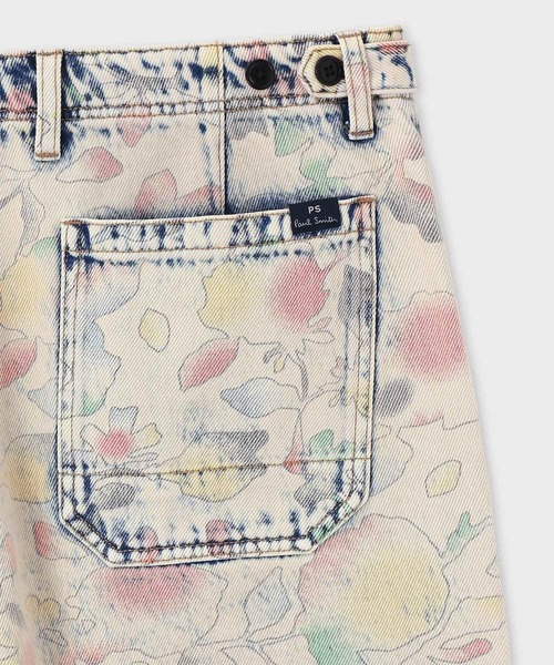 PS Paul Smith(ピーエスポールスミス)の「"Bleach Denim Floral" デニムショーツ / 162100 898Z(デニムパンツ・メンズ・ライトインディゴブルー・X-LARGE/SMALL/MEDIUM/LARGE)」の3枚目の写真