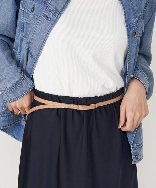 Jena espace merveilleux（ジェナ　エスパスメルヴェイユ）の「スクエアナローベルト（ベルト・レディース・オフホワイト/ブラック/ベージュ・FREE）」の9枚目の写真