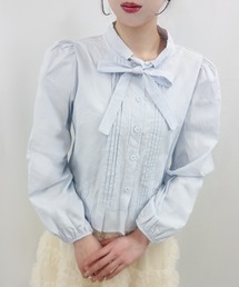【ZOZOTOWN限定】ボウタイピンタックブラウス