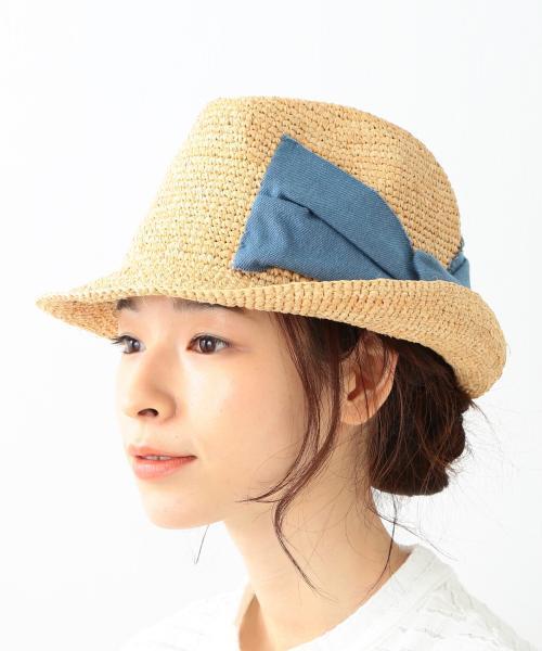 Ray BEAMS（レイビームス）の「Ctrl freak×Ray BEAMS / 別注 ラフィア リボン ハット（ハット・レディース・ナチュラル/ブラウン・ONE SIZE）」の11枚目の写真