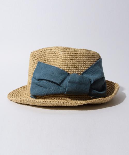 Ray BEAMS（レイビームス）の「Ctrl freak×Ray BEAMS / 別注 ラフィア リボン ハット（ハット・レディース・ナチュラル/ブラウン・ONE SIZE）」の12枚目の写真