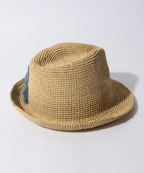 Ray BEAMS（レイビームス）の「Ctrl freak×Ray BEAMS / 別注 ラフィア リボン ハット（ハット・レディース・ナチュラル/ブラウン・ONE SIZE）」の4枚目の写真