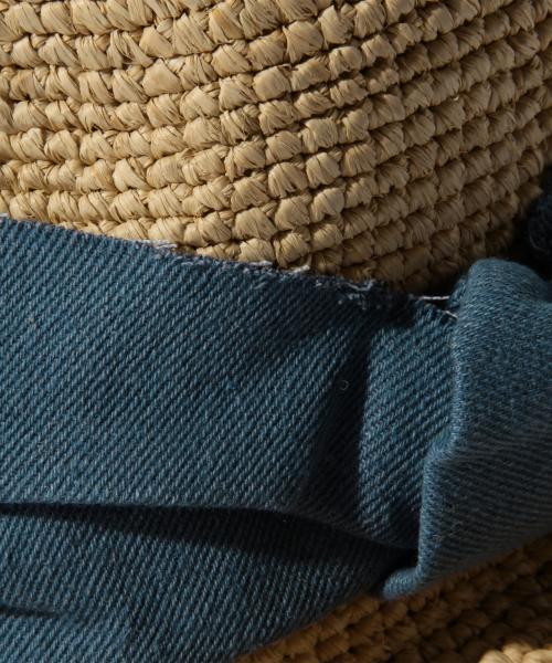 Ray BEAMS（レイビームス）の「Ctrl freak×Ray BEAMS / 別注 ラフィア リボン ハット（ハット・レディース・ナチュラル/ブラウン・ONE SIZE）」の6枚目の写真