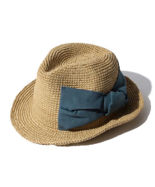 Ray BEAMS（レイビームス）の「Ctrl freak×Ray BEAMS / 別注 ラフィア リボン ハット（ハット・レディース・ナチュラル/ブラウン・ONE SIZE）」の7枚目の写真