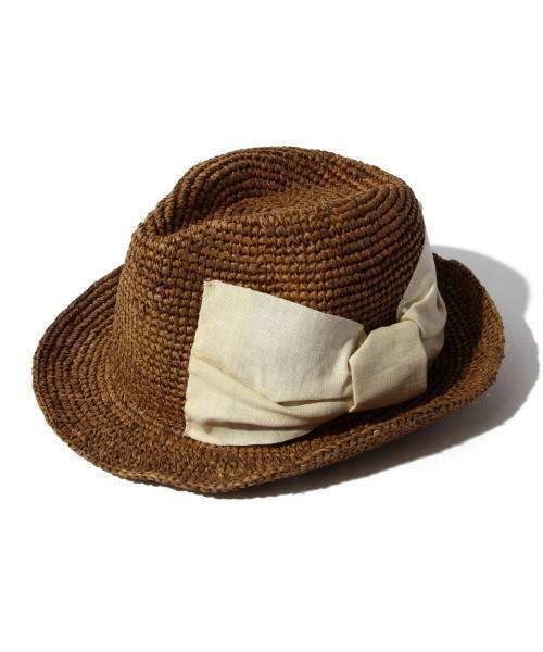 Ray BEAMS（レイビームス）の「Ctrl freak×Ray BEAMS / 別注 ラフィア リボン ハット（ハット・レディース・ナチュラル/ブラウン・ONE SIZE）」の8枚目の写真