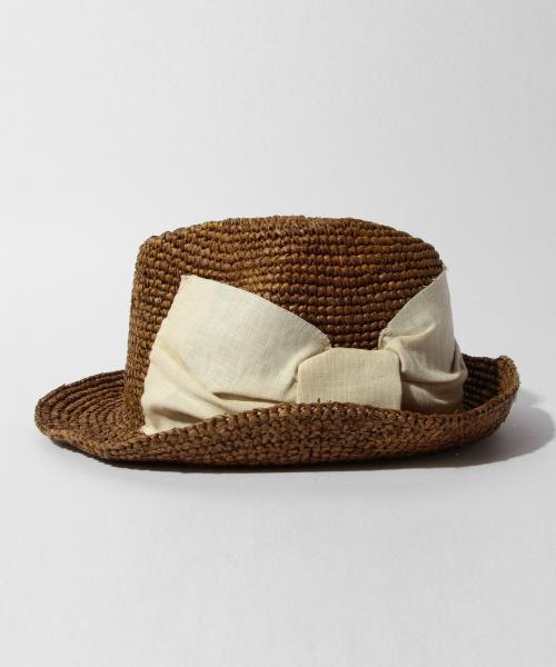 Ray BEAMS（レイビームス）の「Ctrl freak×Ray BEAMS / 別注 ラフィア リボン ハット（ハット・レディース・ナチュラル/ブラウン・ONE SIZE）」の9枚目の写真