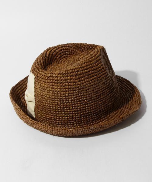 Ray BEAMS（レイビームス）の「Ctrl freak×Ray BEAMS / 別注 ラフィア リボン ハット（ハット・レディース・ナチュラル/ブラウン・ONE SIZE）」の3枚目の写真