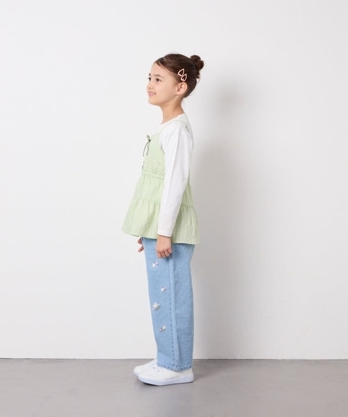 a.v.v（アーヴェヴェ）の「[120-160]3WAYレイヤードキャミソールトップス（Tシャツ/カットソー・キッズ・ミント/アイボリー・120/130/140/150/160）」の12枚目の写真