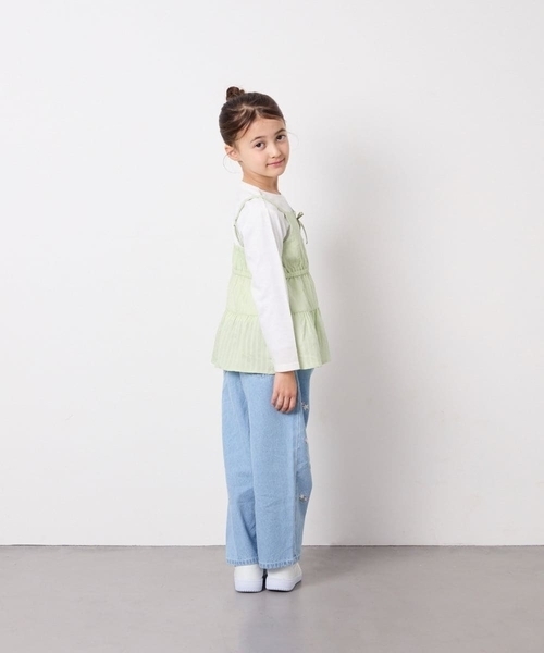 a.v.v（アーヴェヴェ）の「[120-160]3WAYレイヤードキャミソールトップス（Tシャツ/カットソー・キッズ・ミント/アイボリー・120/130/140/150/160）」の13枚目の写真