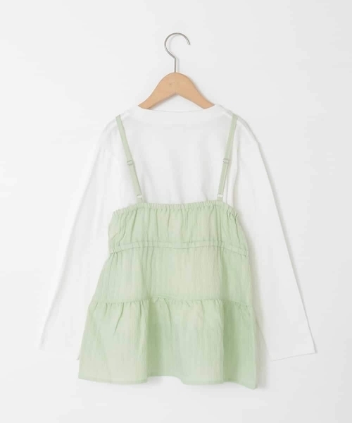 a.v.v（アーヴェヴェ）の「[120-160]3WAYレイヤードキャミソールトップス（Tシャツ/カットソー・キッズ・ミント/アイボリー・120/130/140/150/160）」の17枚目の写真