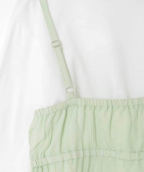 a.v.v（アーヴェヴェ）の「[120-160]3WAYレイヤードキャミソールトップス（Tシャツ/カットソー・キッズ・ミント/アイボリー・120/130/140/150/160）」の21枚目の写真