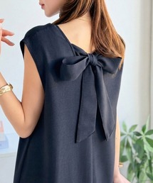 classicalelf（クラシカルエルフ）の「後ろ姿に、ときめきを。バックリボンVネックノースリワンピース（ワンピース）」