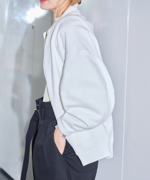 SEEALL（シーオール）の「SEEALL 別注 ERGONOMIC SNAP CARDIGAN [WHITE]：スウェット（スウェット・レディース・ホワイト・FREE）」の7枚目の写真