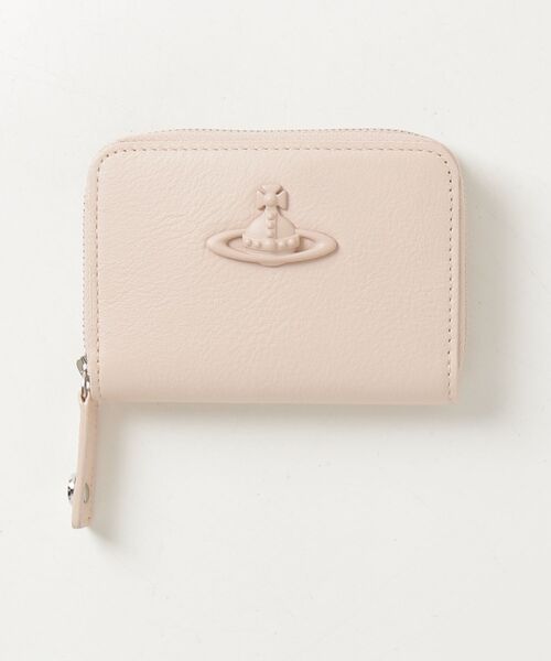 Vivienne Westwood(ヴィヴィアンウエストウッド)の「RUBBER 3D ORB ZIP COIN CASE(財布・レディース・ブラック/ライトピンク・FREE)」の1枚目の写真