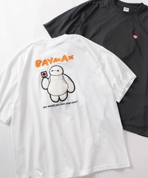 Disney（ディズニー）の「【71】【Disney ディズニー】ミッキーマウス ベイマックス ルシファー 101匹わんちゃん アップリケ サガラ刺繍 クルーネックTシャツ ユニセックス レディース メンズ【オリジナルデザイン ミッキー ベイマックス ルシファー】（Tシャツ/カットソー）」