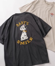 Disney（ディズニー）の「【71】別注【Disney ディズニー】ミッキーマウス ベイマックス ルシファー 101匹わんちゃん アップリケ サガラ刺繍 クルーネックTシャツ ユニセックス レディース メンズ【オリジナルデザイン ミッキー ベイマックス ルシファー】（Tシャツ/カットソー）」