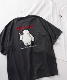 Disney（ディズニー）の「【71】【Disney ディズニー】ミッキーマウス ベイマックス ルシファー 101匹わんちゃん アップリケ サガラ刺繍 クルーネックTシャツ ユニセックス レディース メンズ【オリジナルデザイン ミッキー ベイマックス ルシファー】（Tシャツ/カットソー）」