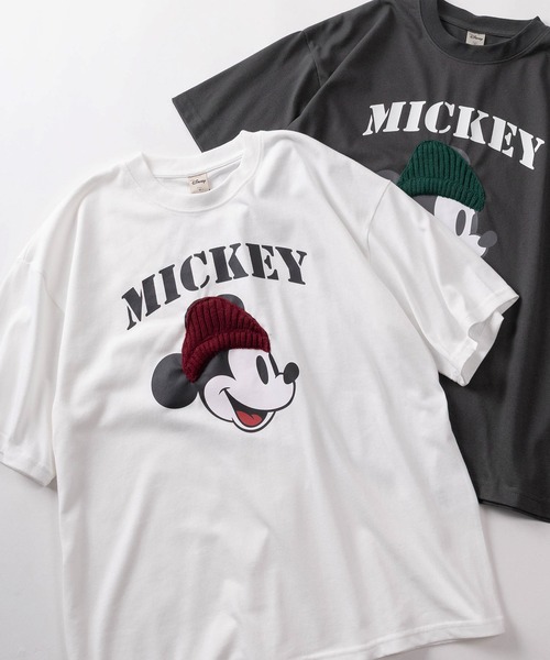 m.♡もしもしミッキーTシャツ XXL Miyako Blue Mickey