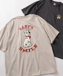 make a ray!（メイク ア レイ！）の「【71】別注【Disney/ディズニー】ミッキーマウス/ベイマックス/ルシファー/101匹わんちゃん アップリケ サガラ刺繍 クルーネックTシャツ/ユニセックス/レディース/メンズ【オリジナルデザイン/ミッキー/ベイマックス/ルシファー】（Tシャツ/カットソー）」