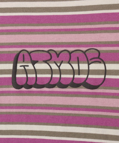 atmos（アトモス）の「atmos Retro Colorway Border SS T-shirt / アトモス レトロ カラー ボーダー T-シャツ（Tシャツ/カットソー・メンズ・ブラック/ピンク/グリーン・XL/M/L）」の6枚目の写真